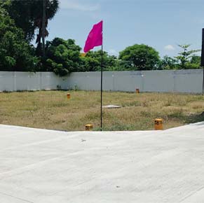 Concrete internal roads with flagged plots at Varam Sampoorna East Tambaram