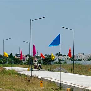 Rear view of CMDA approved plots at Varam Sampoorna East Tambaram